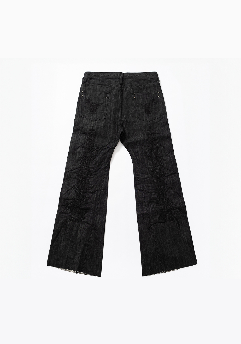 FVVO丨Red Selvedge Embroidered Raw Denim Jeans-Black - PSYLOS 1, FVVO丨Red Selvedge Embroidered Raw Denim Jeans-Black, Pants, FREE WORLD ORDER, PSYLOS 1